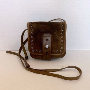 Lucky Brand Brown Crossbody Bag with Silver Details